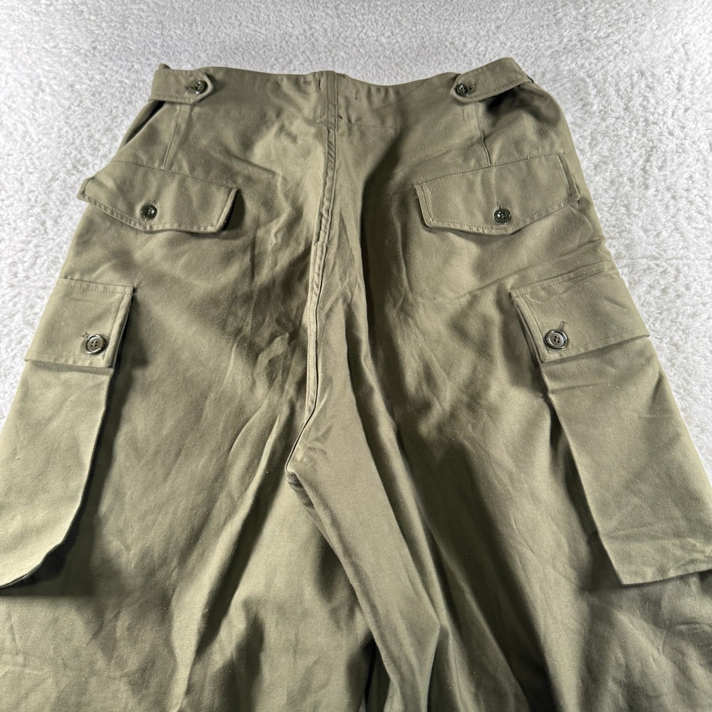 Vtg Seyntex KL Pants 30x31 Heavy Dutch Cargo Pockets Military Field Army Green - Picture 9 of 10
